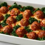 Keto Meatball Parm & Kale Casserole