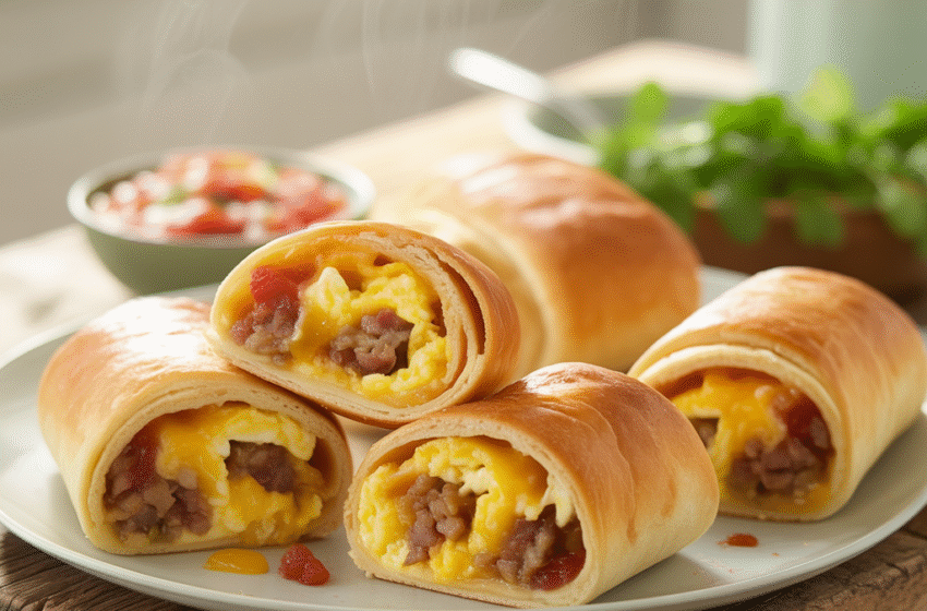 Sausage Egg Breakfast Roll-Ups – A 10-Minute Breakfast That Changes Everything!
