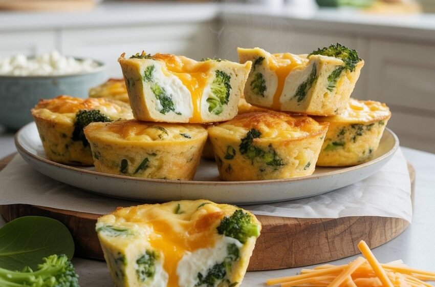 “These High Protein Broccoli Cheddar Egg Bites Taste Way Too Good to Be Healthy”