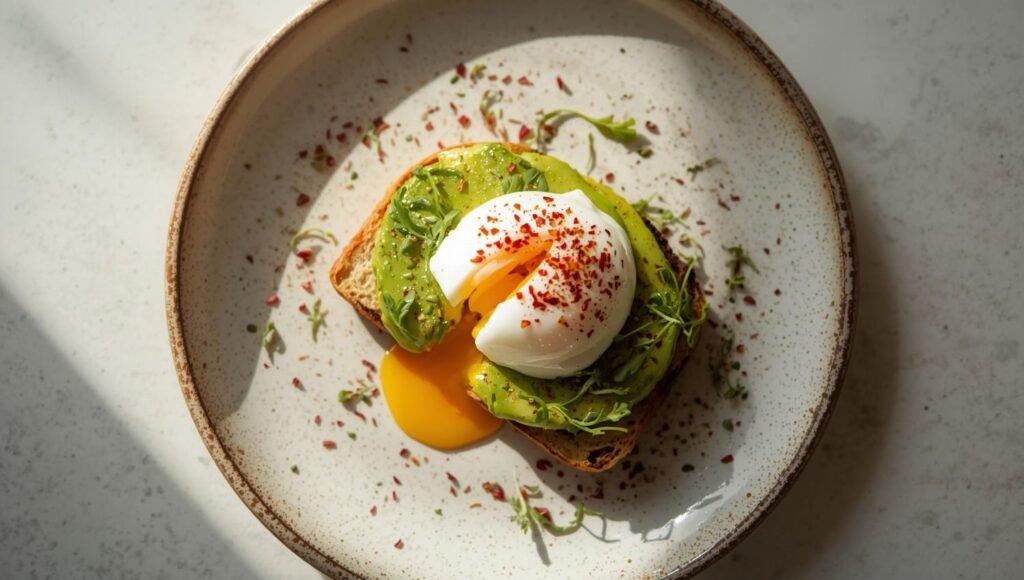 Avocado Toast with Poached Egg (High Protein & Simple)