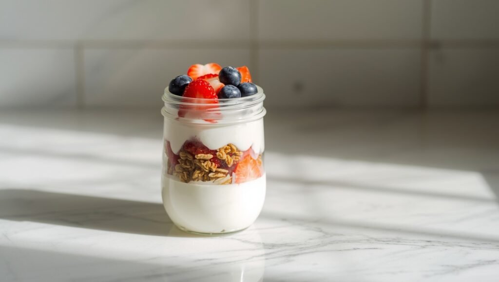 Greek Yogurt Parfait with Berries & Granola