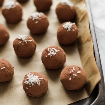 High-Protein Mocha-Coconut Protein Fat Bombs
