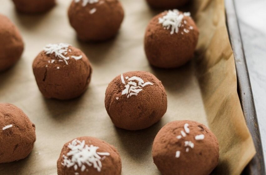 High-Protein Mocha-Coconut Protein Fat Bombs