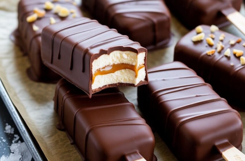 Keto Chocolate-Dipped Ice Cream Bars