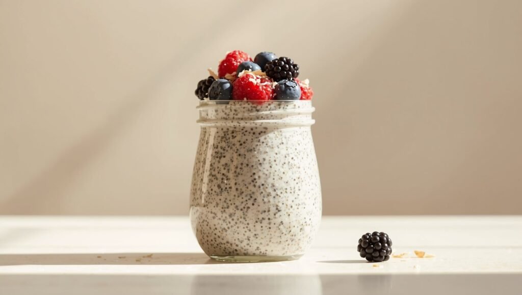 Overnight Chia Pudding with Almond Milk