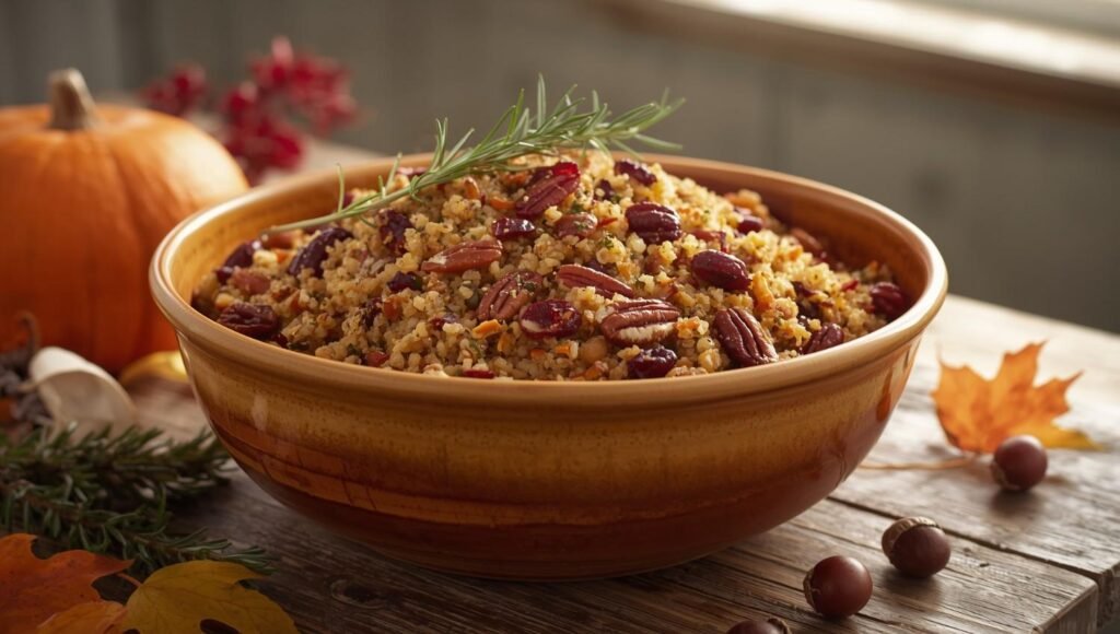 Quinoa Stuffing with Cranberries & Pecans