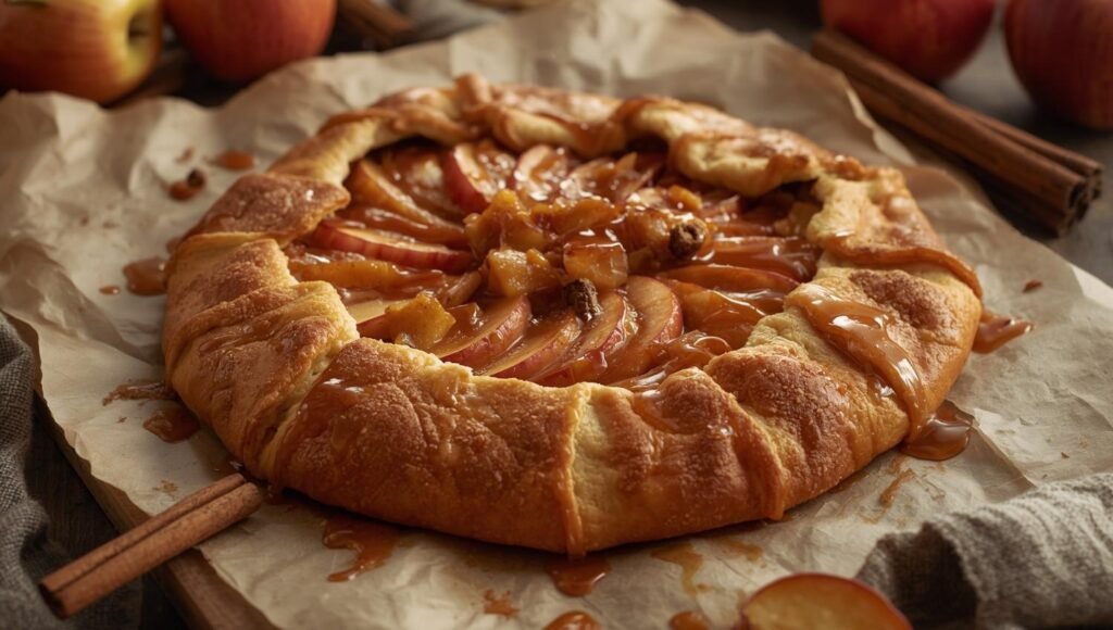 Rustic Caramel Apple Galette (Vegan & Gluten-Free)