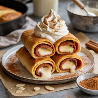 Crispy Keto Cinnamon Cream Cheese Roll Ups
