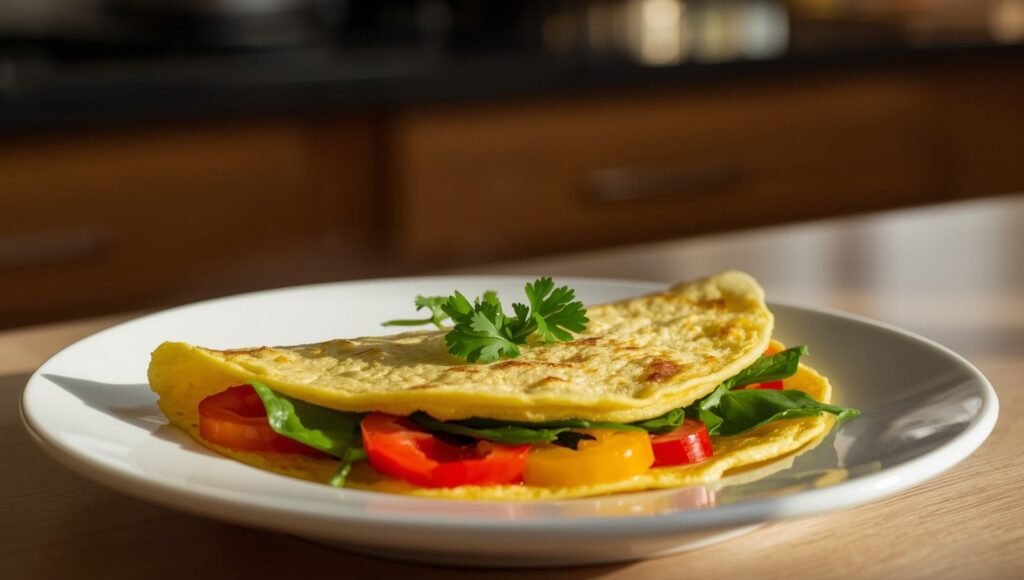 Vegetable Omelette with Herbs (Low-Carb & Colorful)