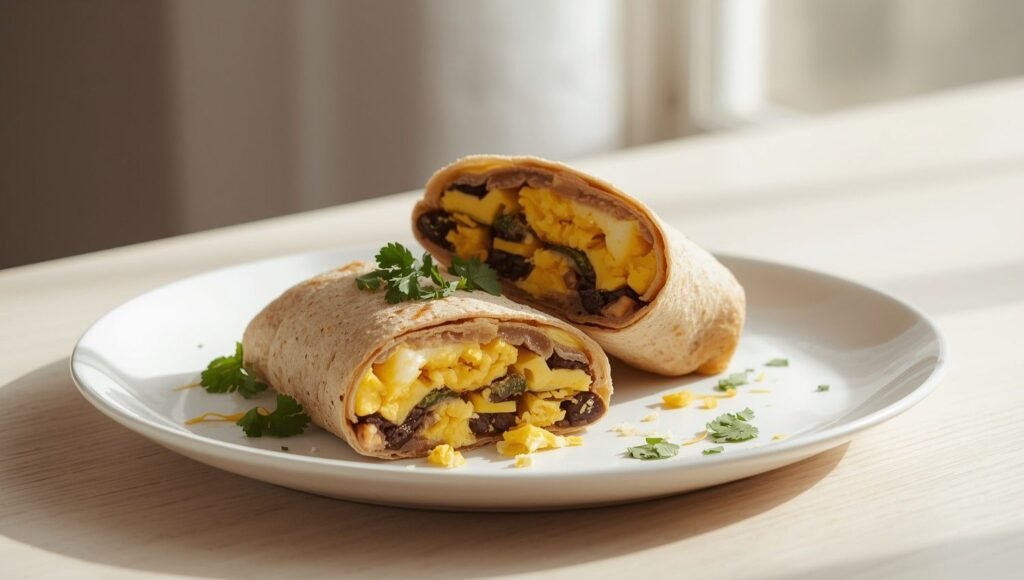 Whole Grain Breakfast Burrito (High-Protein & Balanced)