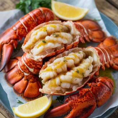 air-fried lobster tails