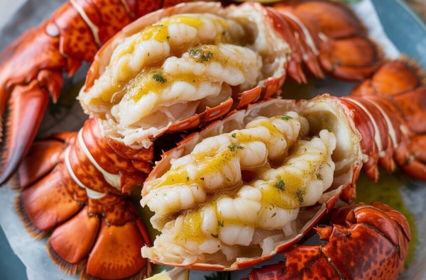 air-fried lobster tails