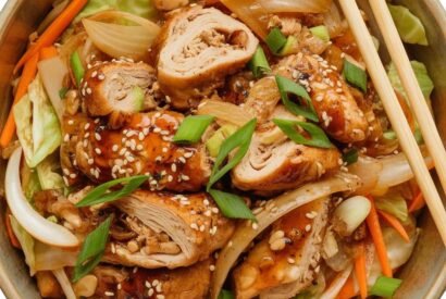 Thumbnail for Ginger-Garlic Chicken “Egg Roll” Bowl