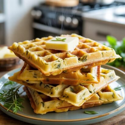 crispy herb and parmesan keto chaffles