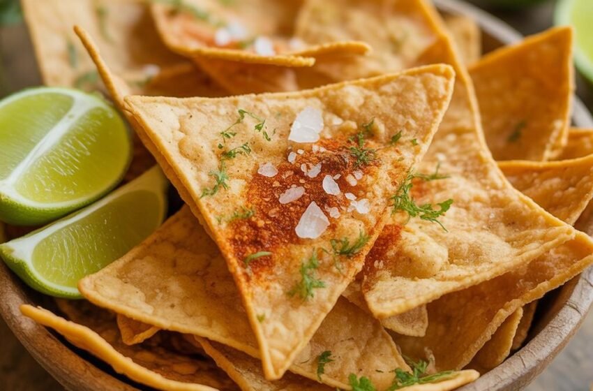 crispy low-carb almond flour tortilla chips