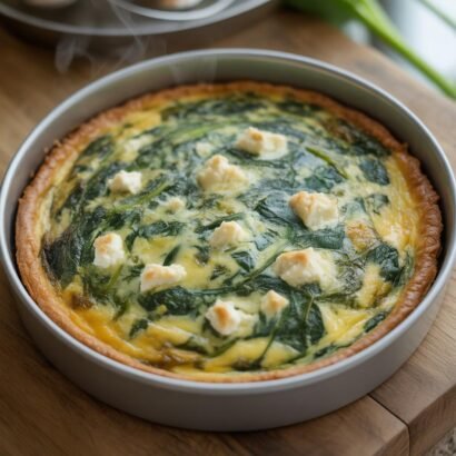 Spinach–Feta Crustless Quiche Bowl
