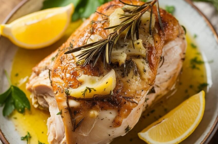High-Protein Lemon-Garlic Bone-in Chicken Supreme