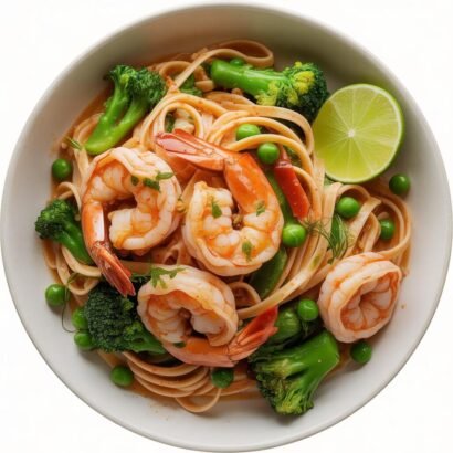 sriracha lime prawn linguine