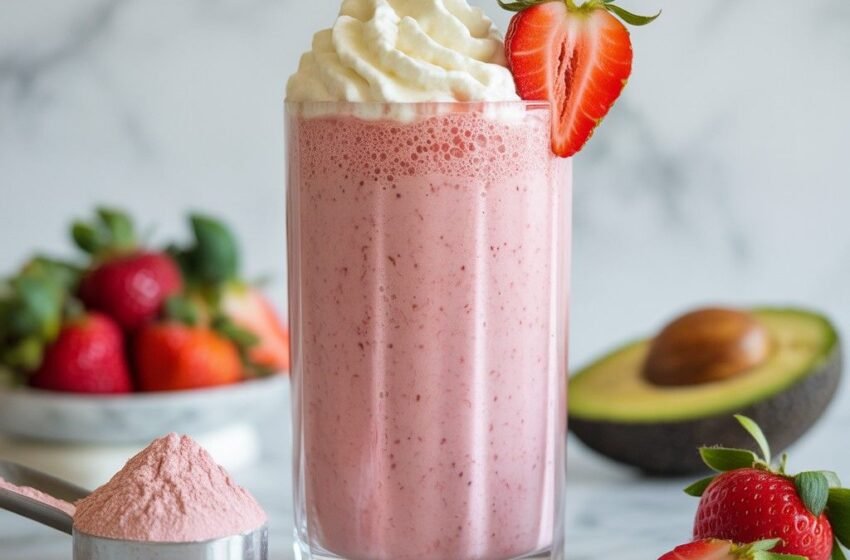 Creamy High-Protein Keto Strawberry Smoothie