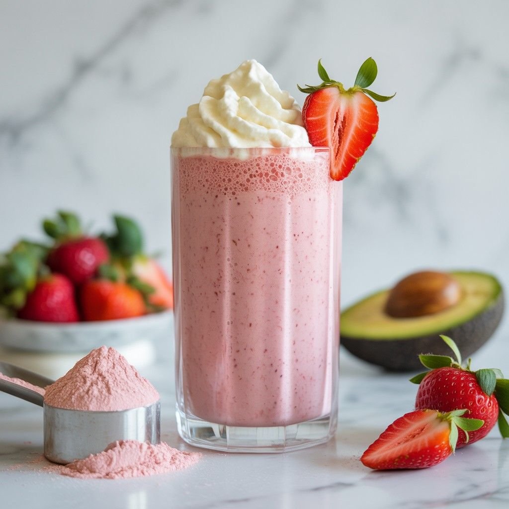 Creamy High-Protein Keto Strawberry Smoothie