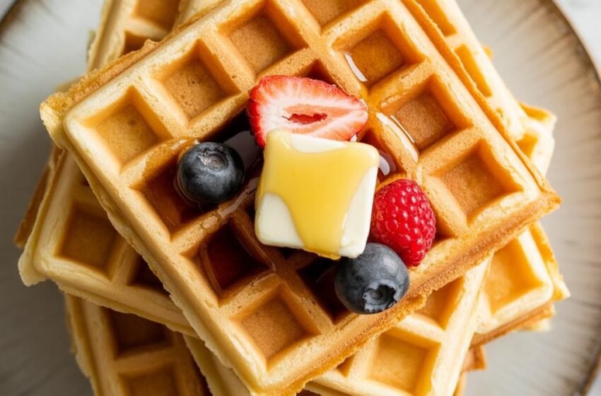 ultra-crispy almond-coconut waffles