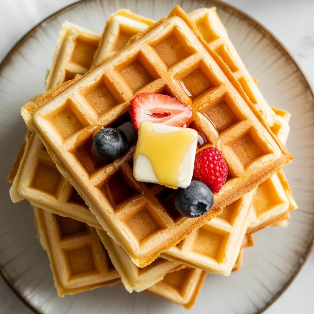 ultra-crispy almond-coconut waffles