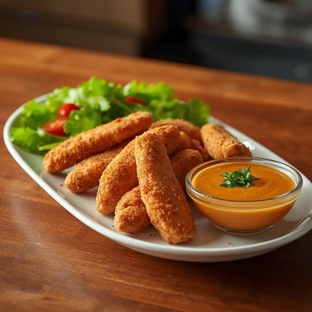 Air fryer chicken tenders with dipping sauce