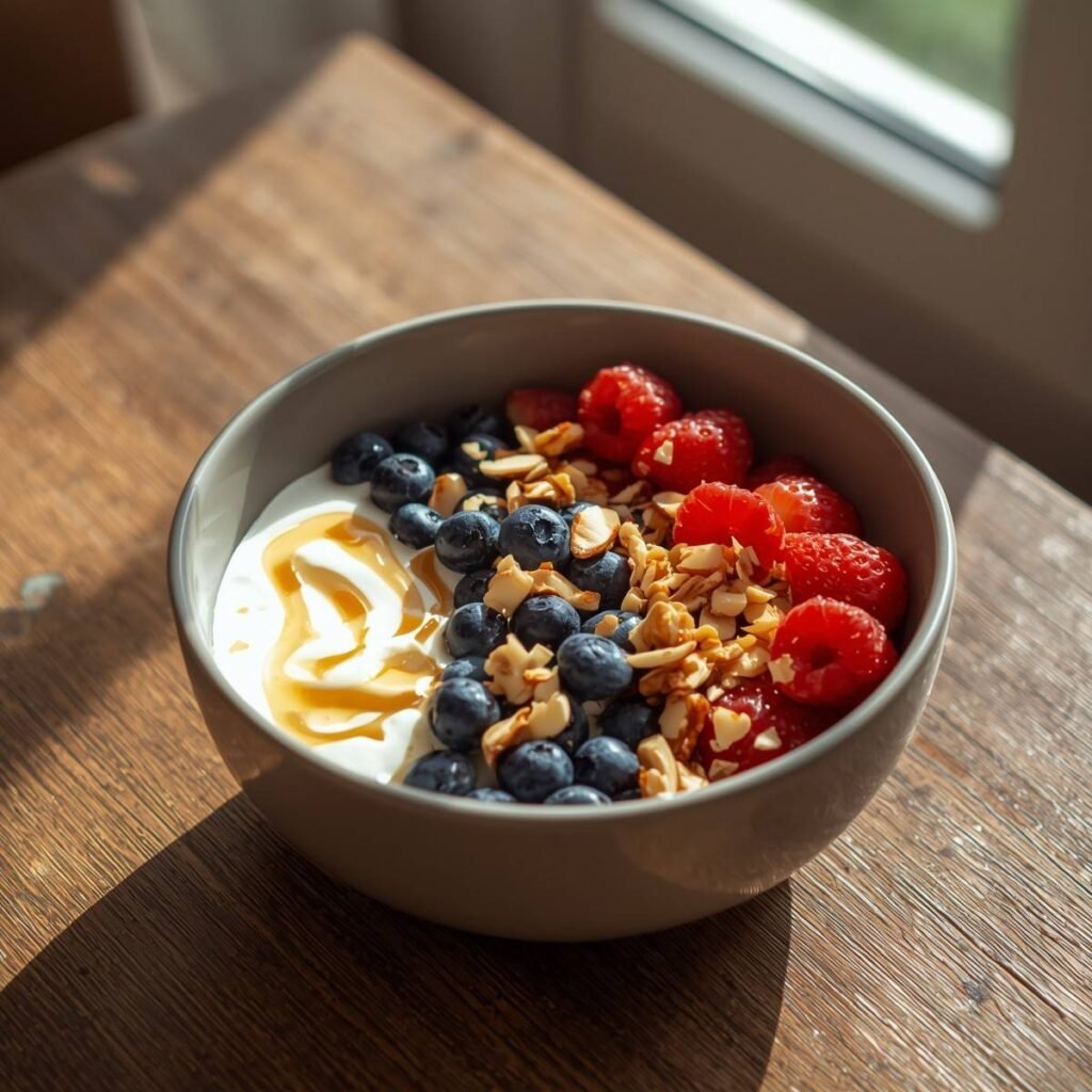 Greek yogurt bowl with berries
