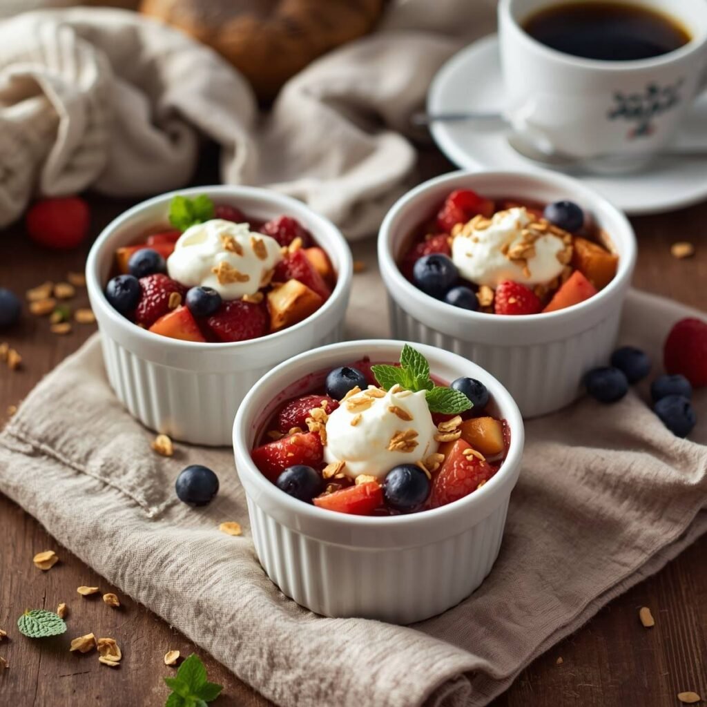 High-protein fruit crumble