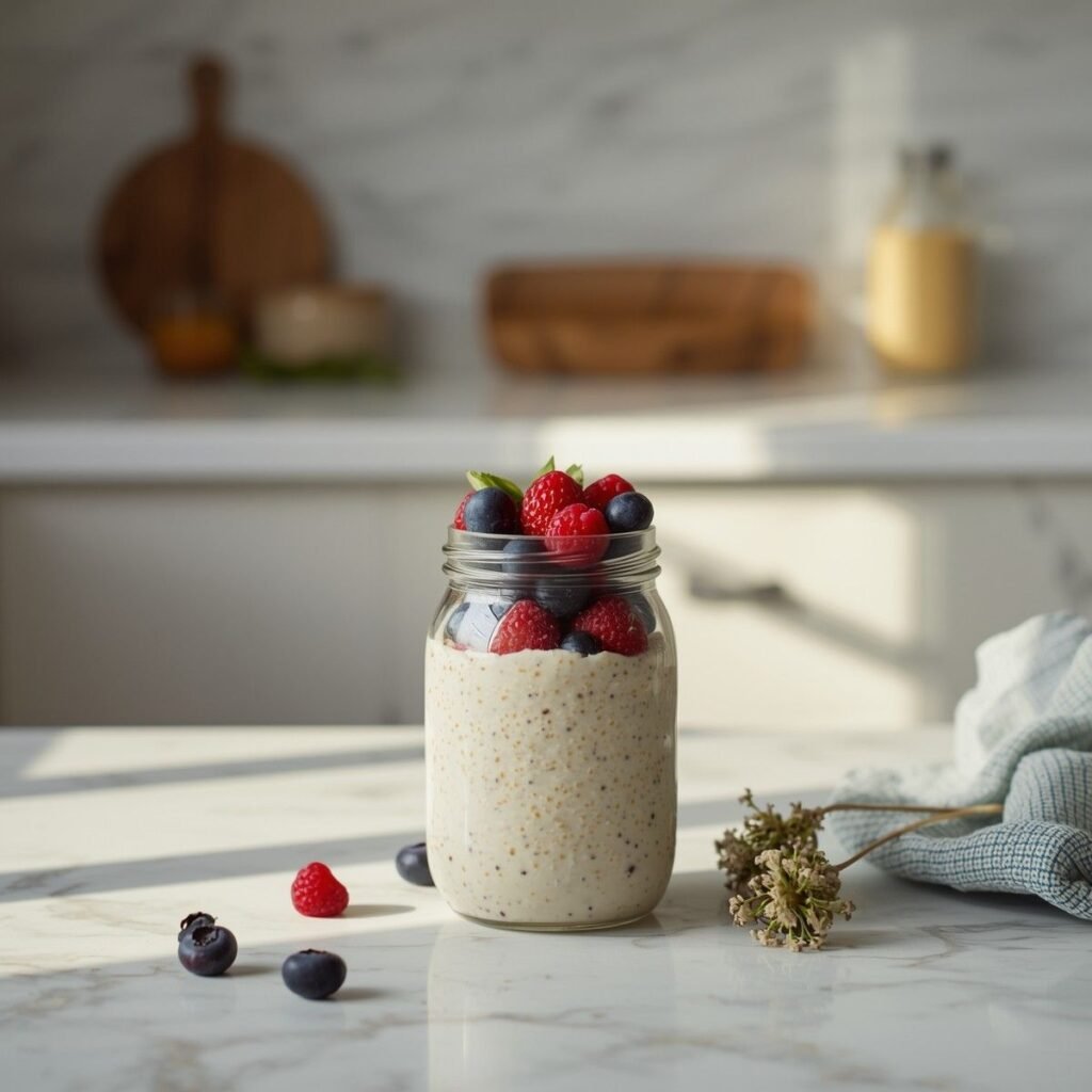 High-protein overnight oats