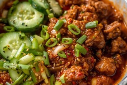 Thumbnail for Spicy Keto Korean Beef with Cucumber Salad
