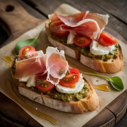 Crispy Prosciutto Bruschetta