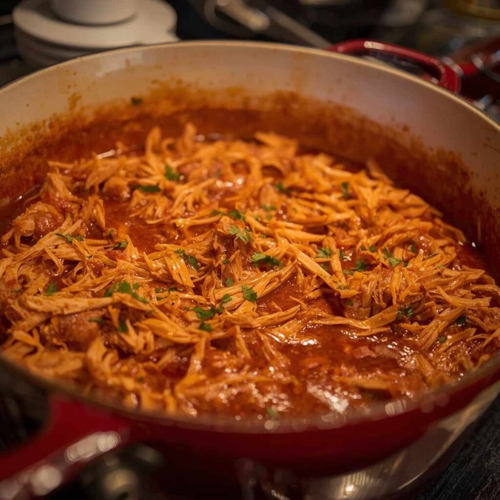 Shredded salsa chicken