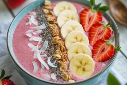 Thumbnail for 5-Minute Strawberry Banana Smoothie Bowl