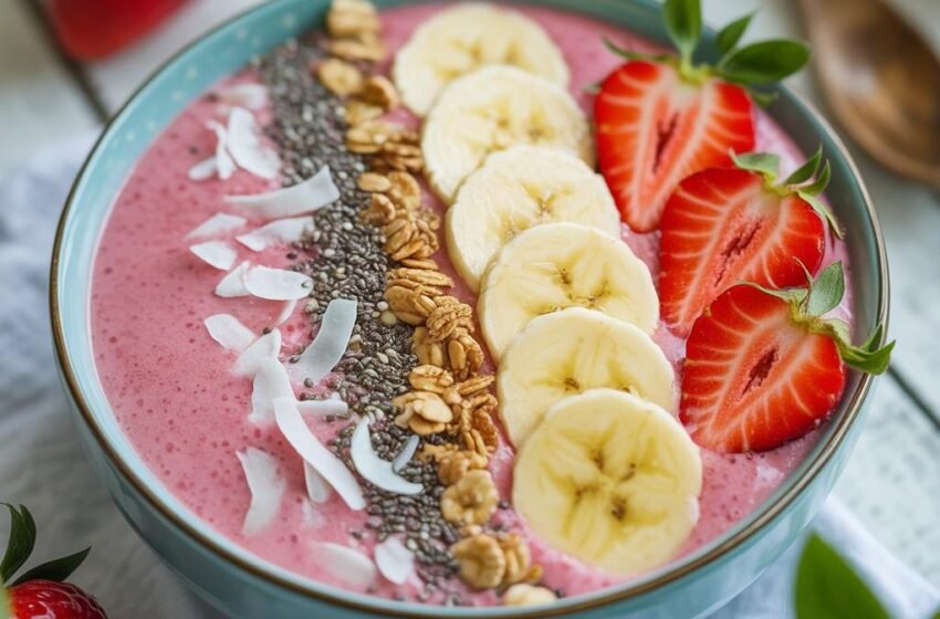Strawberry Banana Smoothie Bowl