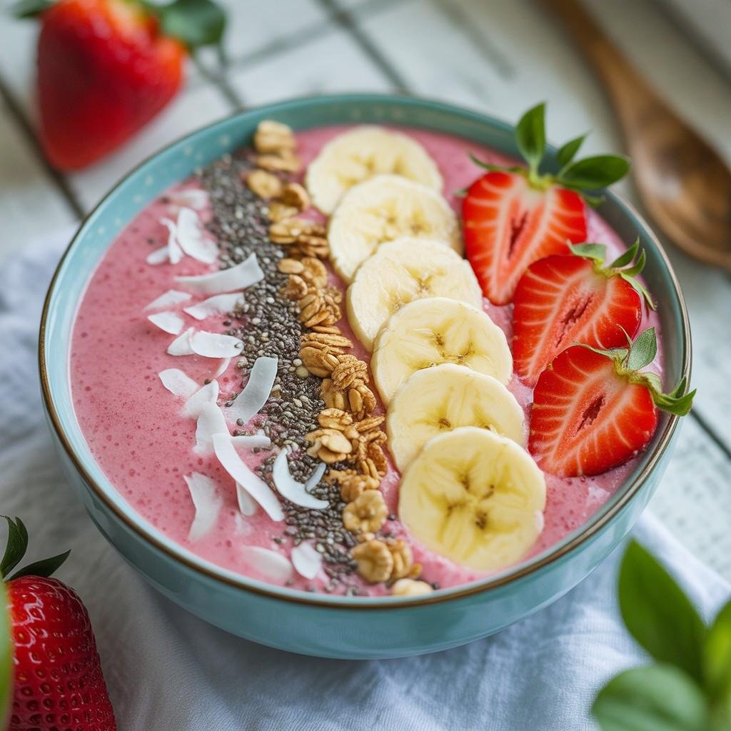 Strawberry Banana Smoothie Bowl
