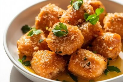 Thumbnail for Air Fryer Salmon Bites with Lemon Garlic Butter