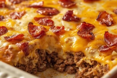 Thumbnail for Low-Carb Bacon Cheeseburger Casserole