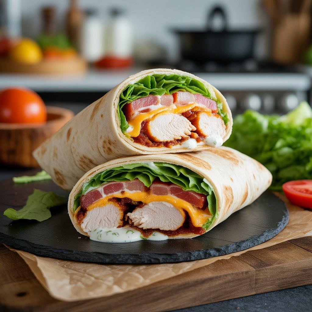 bacon chicken ranch wraps