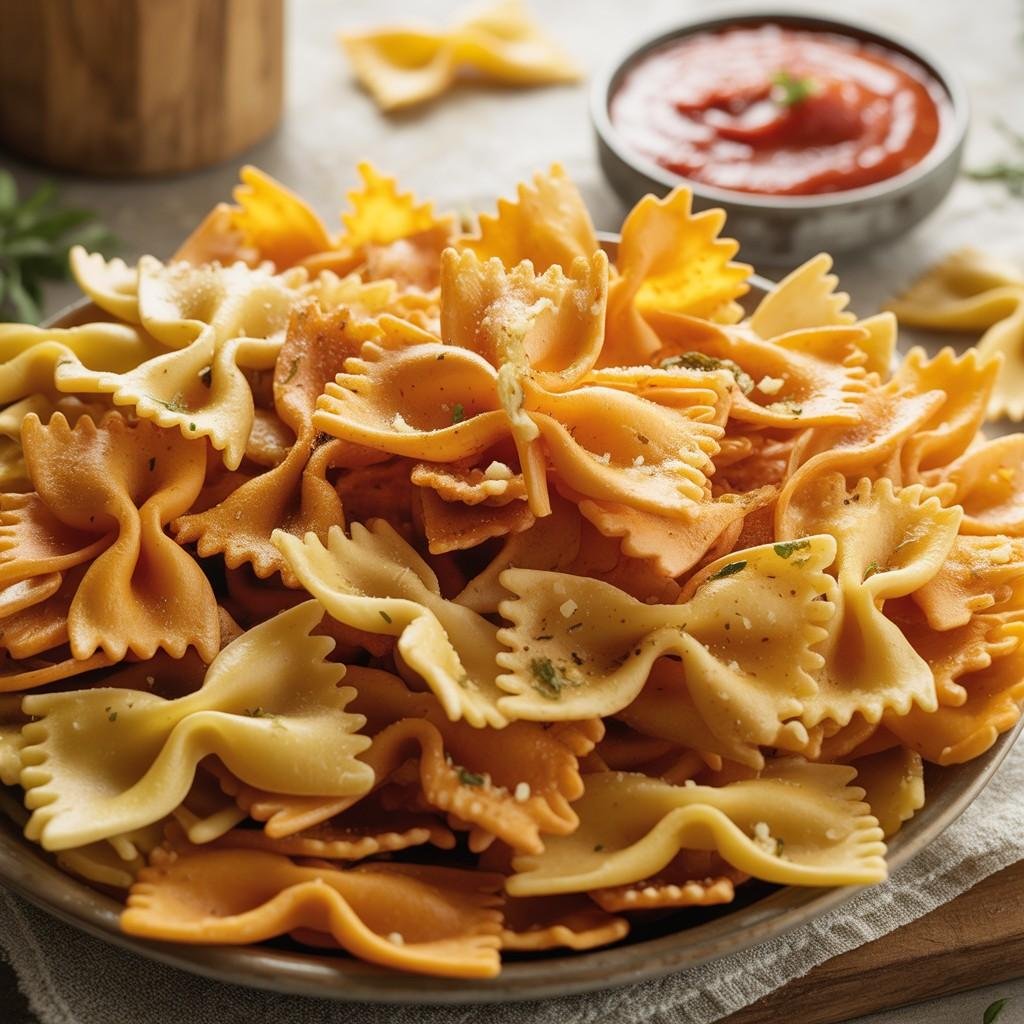 crispy pasta chips