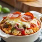 freshly baked cottage cheese pizza bowl