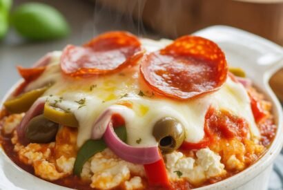 Thumbnail for High-Protein Cottage Cheese Pizza Bowl