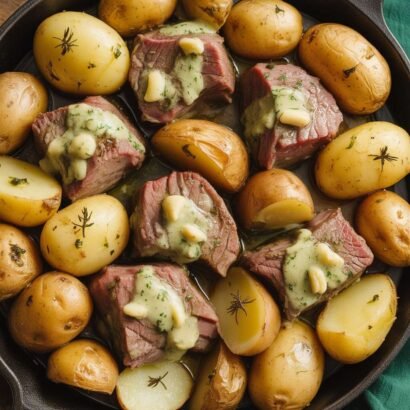garlic-butter beef bites