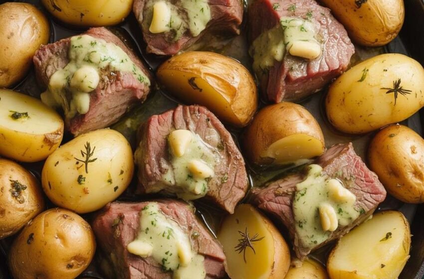 garlic-butter beef bites