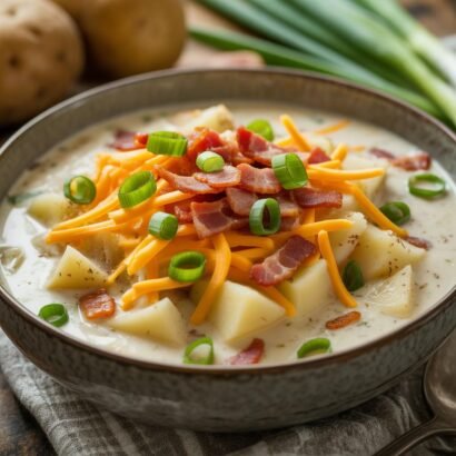 high-protein baked potato soup