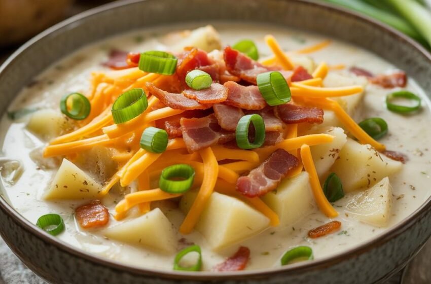 high-protein baked potato soup