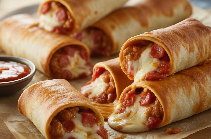 high-protein pepperoni pizza rolls