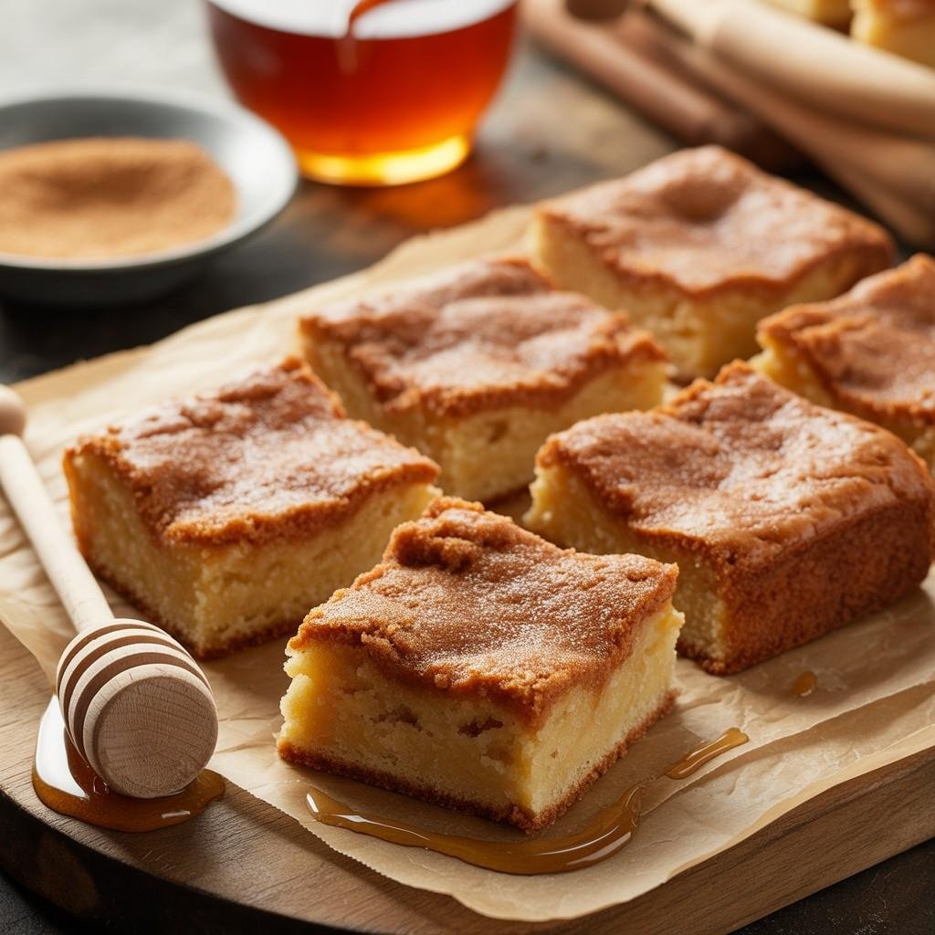 honey cinnamon blondies