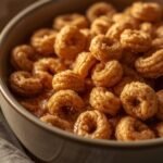 hot buttered Cheerios in a ceramic bowl
