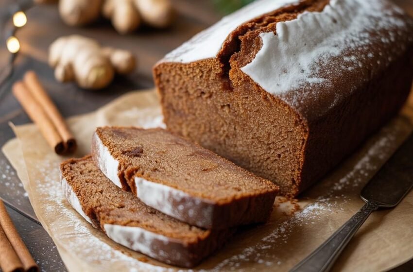 Spiced Sourdough Discard Gingerbread Loaf